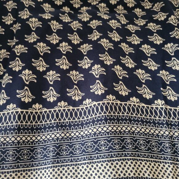 Band of Gypsies Dress Size L Boho Maxi Black White Smock Empire Straps Pocket - Picture 4 of 10